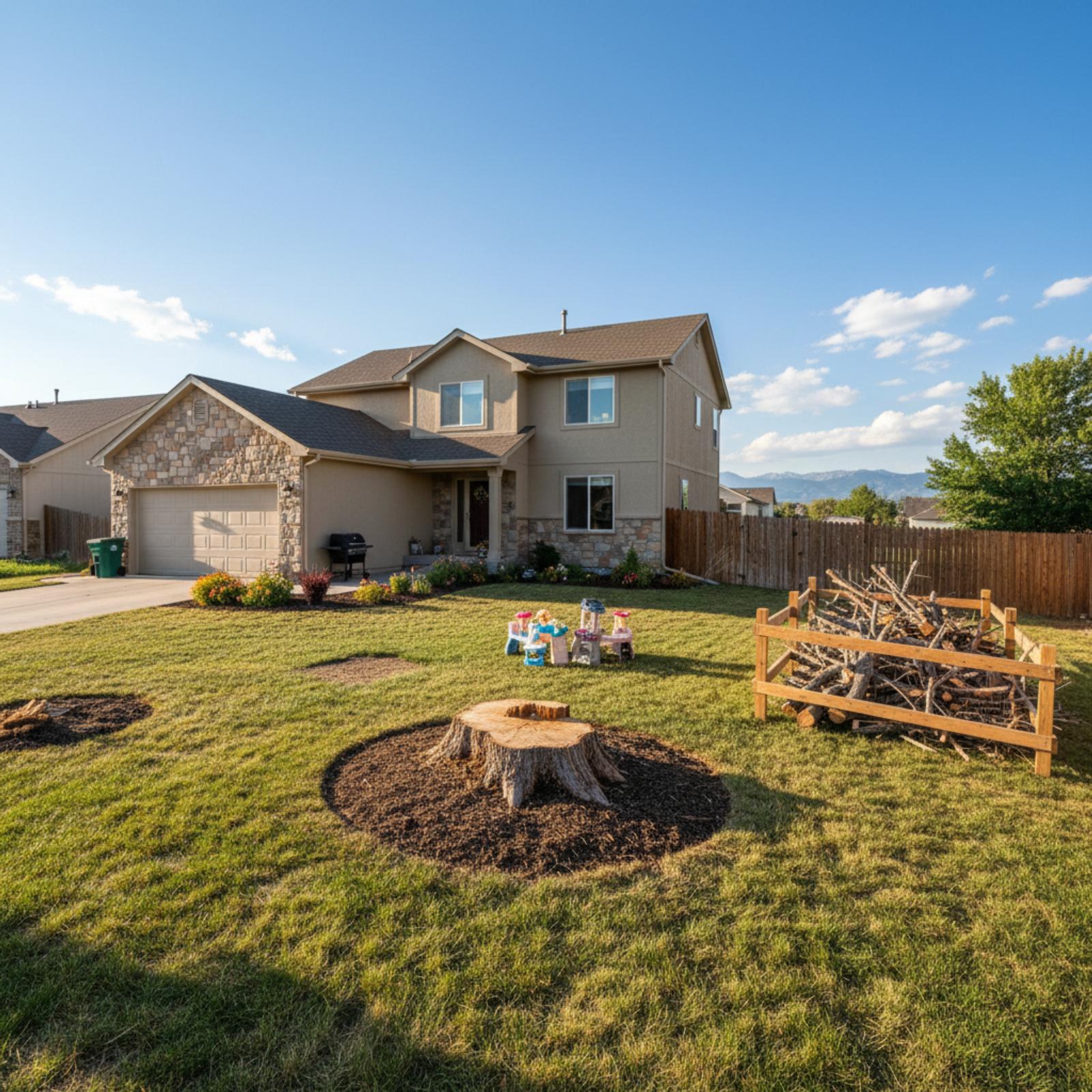 Storm damage cleanup after a Colorado spring storm